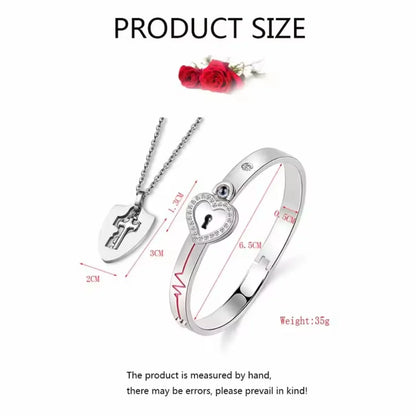Matching Lock Bracelet & Necklace