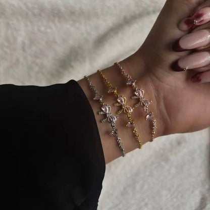 Sparkling Bow Bracelet