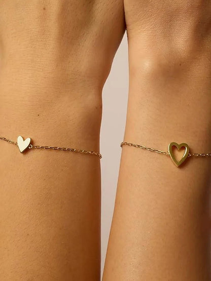 Matching Heart Bracelets
