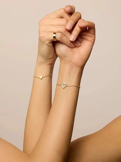 Matching Heart Bracelets