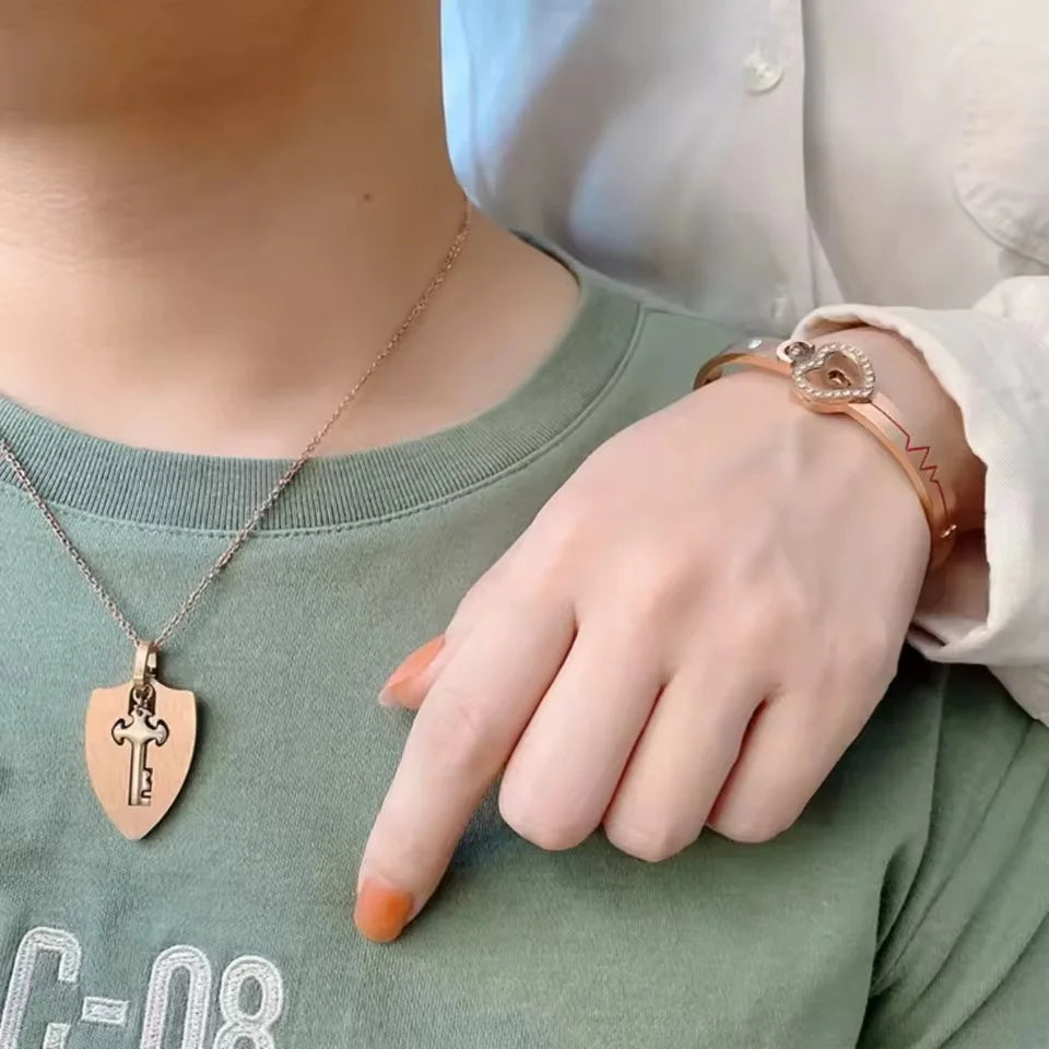 Matching Lock Bracelet & Necklace